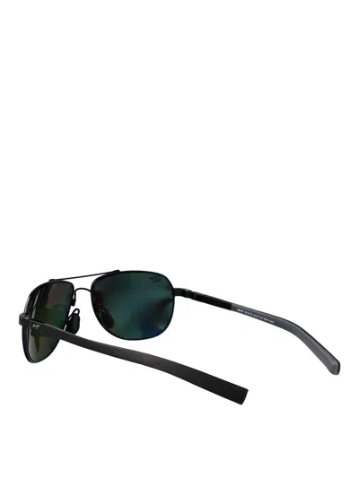 Maui Jim Guardrails Mj 327-17 Square Polarized Sunglasses In Black