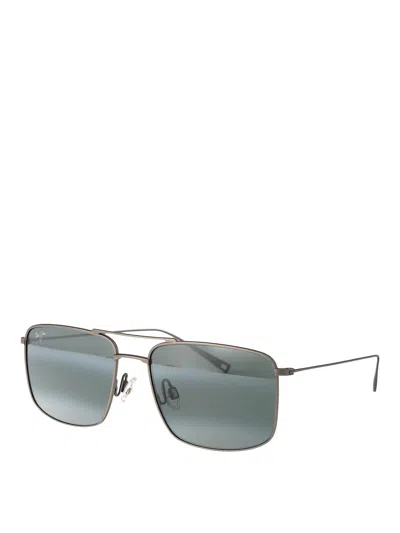 Maui Jim Grey Matte Titanium Titanium Sunglasses In Gray