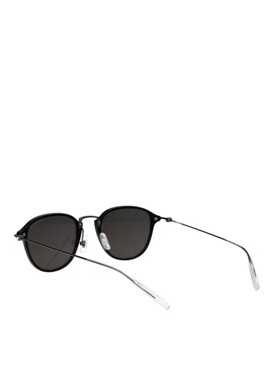 Montblanc Black-ruthenium-grey Metal Sunglasses