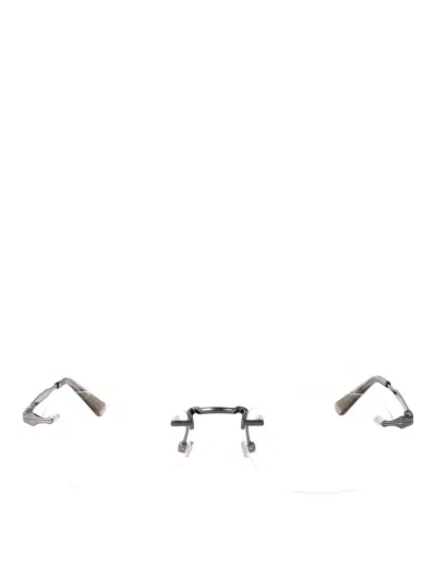 Montblanc Ruthenium-ruthenium-transparent Metal Glasses In Metallic