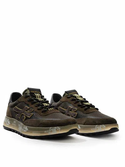 Premiata Nous 7731 Mesh Suede Sneakers In Multi
