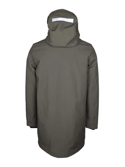 Peuterey Smooth Trench Coat In Technical Fabric In Green