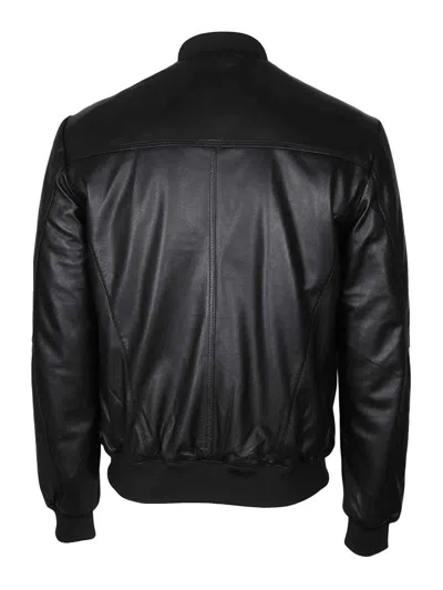 Peuterey Sands Leather Jacket Color Black In Black