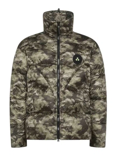 Peuterey Dark Green Puffer Jacket In Blue