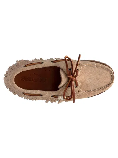 Sebago Fringe-detail Suede Flats In Multi