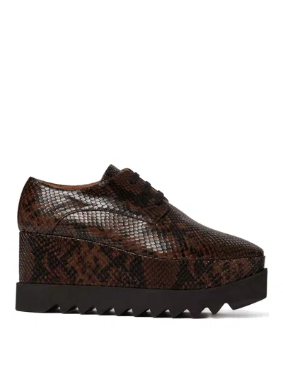 Stella Mccartney Sneakelyse Sneakers In Python Print Polyuretan In Brown