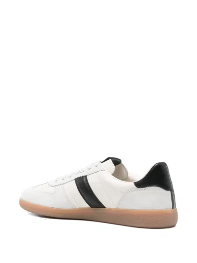 Tom Ford Striped Suede Sneakers In Animal Print