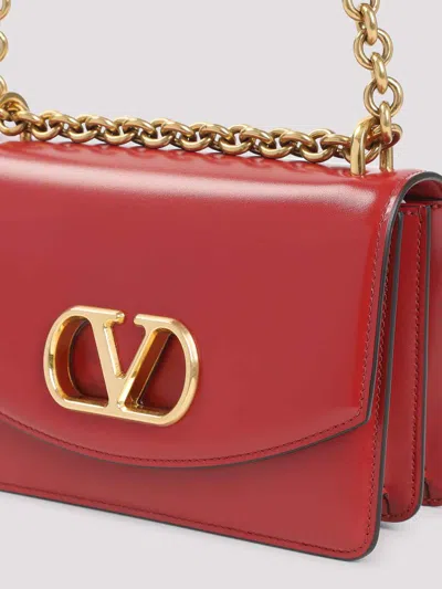 Valentino Garavani Garavani Vain Small Shoulder Bag In Shiny Calfskin Woman Rosso Valentino Uni