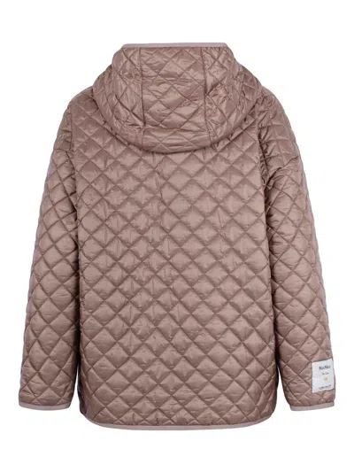 Max Mara The Cube Leo Reversible Down Jacket In Pink