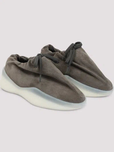 Fear Of God Suede Round Toe Sneakers With Rubber Sole In Animal Print