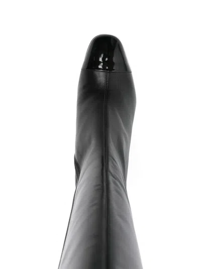 Carel Paris Sunrise Leather Boots In Black