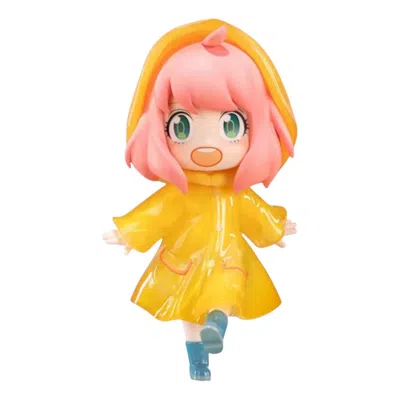 Pop Mart Spy X Family Anya's Everyday Dlc Figure 'anya Rain Travel' In Yellow