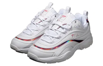 Fila Ray Low Running Shoes White/pink In Multi
