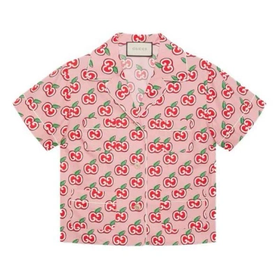 Gucci (wmns)  Qixi Festival Valentine's Day Special Bowling Shirt For Pink