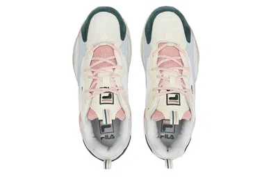 Fila Ray Tracer Low Top Running Shoes White/pink/green In Multi