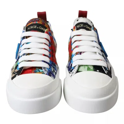 Pre-owned Dolce & Gabbana Multicolor Patchwork Low Top Sneakers Women's Shoes ()