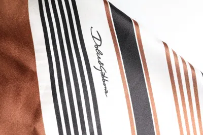 Pre-owned Dolce & Gabbana Multicolor Striped Silk Short Sleeves Men's Shirt ()