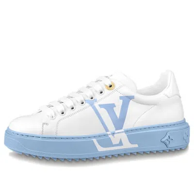 Pre-owned Louis Vuitton (wmns)  Time Out Sneakers 'white Blue' In Multi
