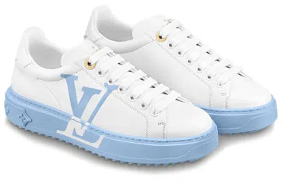 Pre-owned Louis Vuitton (wmns)  Time Out Sneakers 'white Blue' In Multi