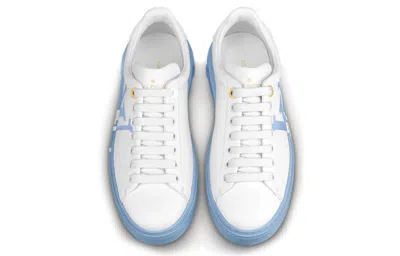 Pre-owned Louis Vuitton (wmns)  Time Out Sneakers 'white Blue' In Multi