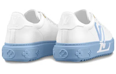 Pre-owned Louis Vuitton (wmns)  Time Out Sneakers 'white Blue' In Multi