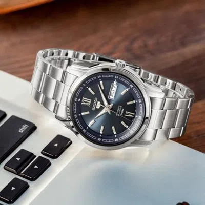 Seiko Men's  No. 5 Mechanical Automatic Watch Blue In Metallic