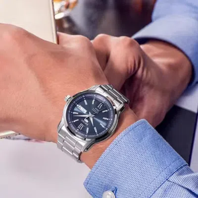 Seiko Men's  No. 5 Mechanical Automatic Watch Blue In Metallic