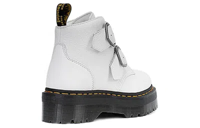Dr. Martens (wmns) Dr.martens Devon Heart Leather Platform Boots 'white' In Multi