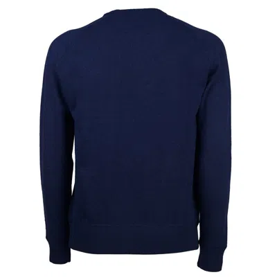 Emilio Romanelli Blue Cashmere Men Sweater In Blue