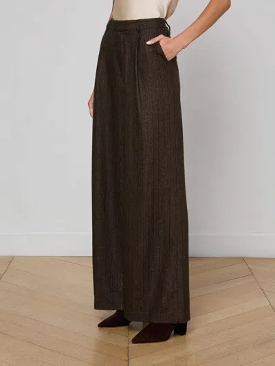 L'agence Allanah Pinstriped Trouser In Brown