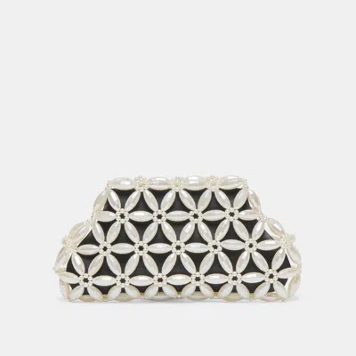 Dolce Vita Marlow Clutch Black Satin Pearl