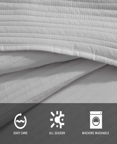 Kenneth Cole Washed Channel Quilt Set In White