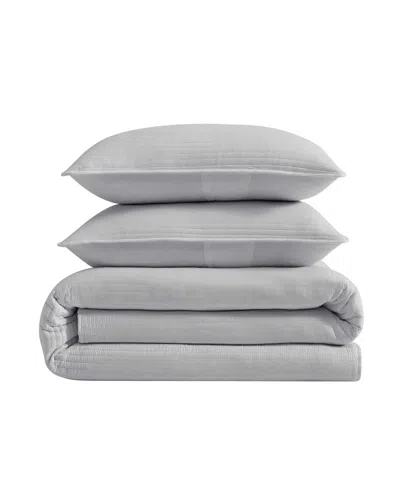 Kenneth Cole Washed Channel Quilt Set In White