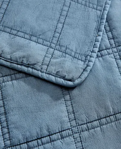 Kenneth Cole Stonewashed Quilt Set In Blue