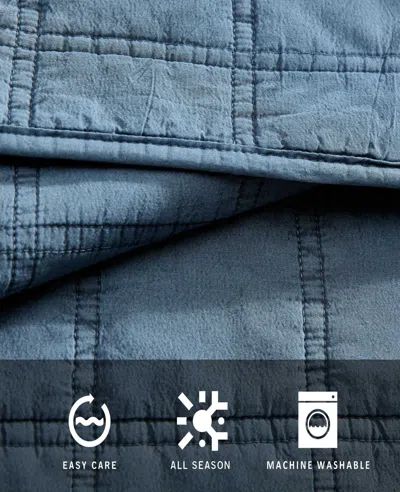 Kenneth Cole Stonewashed Quilt Set In Blue