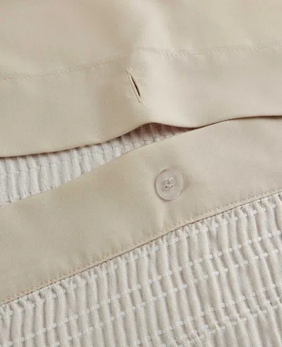 Kenneth Cole Stitched Gauze Comforter Set In Neutral