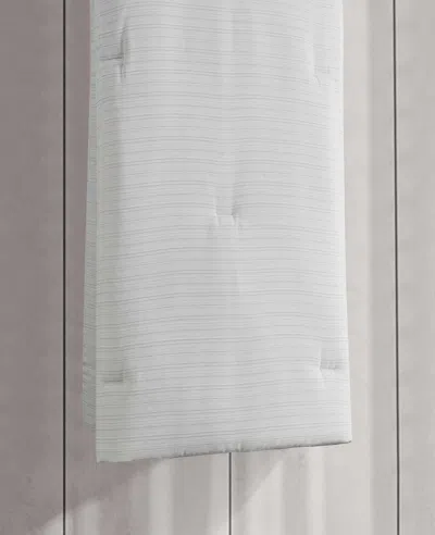Kenneth Cole Space Dye Grid Comforter Set In White
