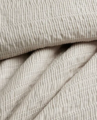 Kenneth Cole Stitched Gauze Comforter Set In Neutral