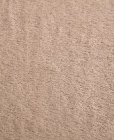 Kenneth Cole Faux Fur Solid Throw Blanket In Brown