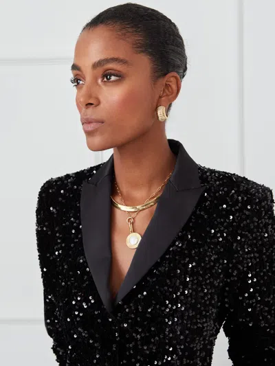 J.mclaughlin Women's Keith Sequin Blazer Black