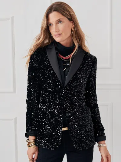J.mclaughlin Women's Keith Sequin Blazer Black