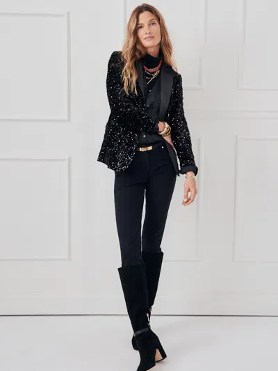 J.mclaughlin Women's Keith Sequin Blazer Black
