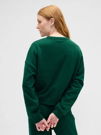Gap Factory Relaxed Wedge Crewneck Sweatshirt In Green