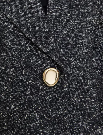 Joseph Agar Donegal Tweed Wool Coat In Black
