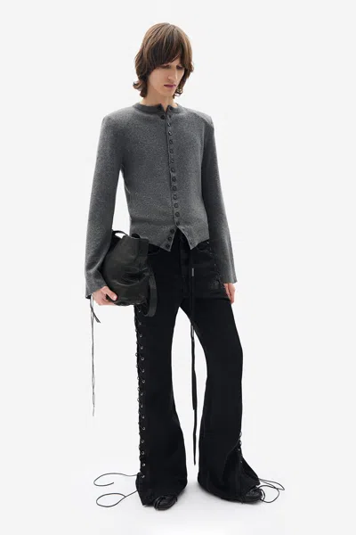 Ann Demeulemeester Manten Fitted Cardigan In Black