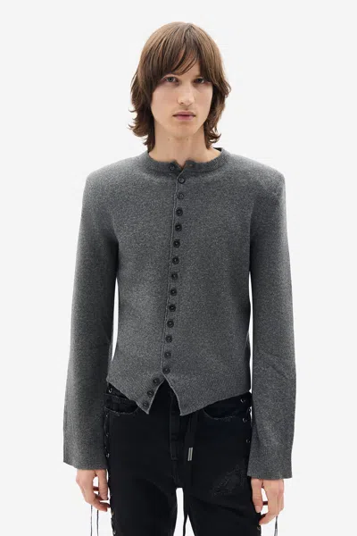 Ann Demeulemeester Manten Fitted Cardigan In Black