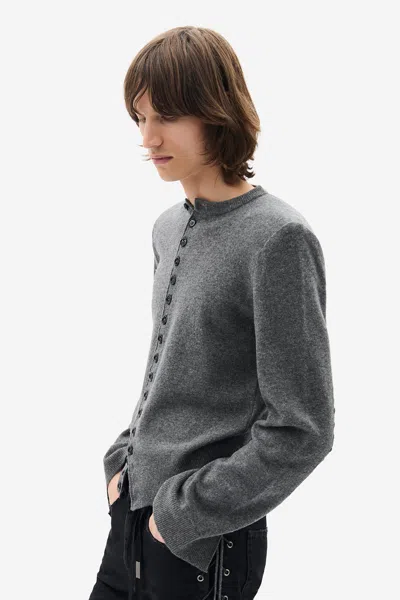 Ann Demeulemeester Manten Fitted Cardigan In Black
