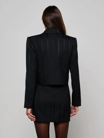 L'agence Lila Striped Blazer In Black