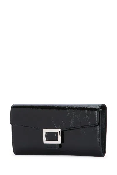 Roger Vivier Belle Vivier Wallet Chain In Black
