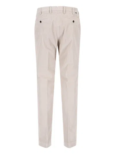 Incotex Straight Trousers With Pockets And Belt Loops In White